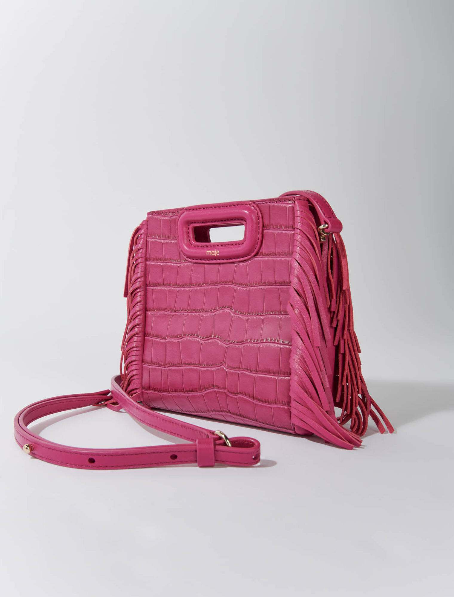 Sac M Mini en cuir croco