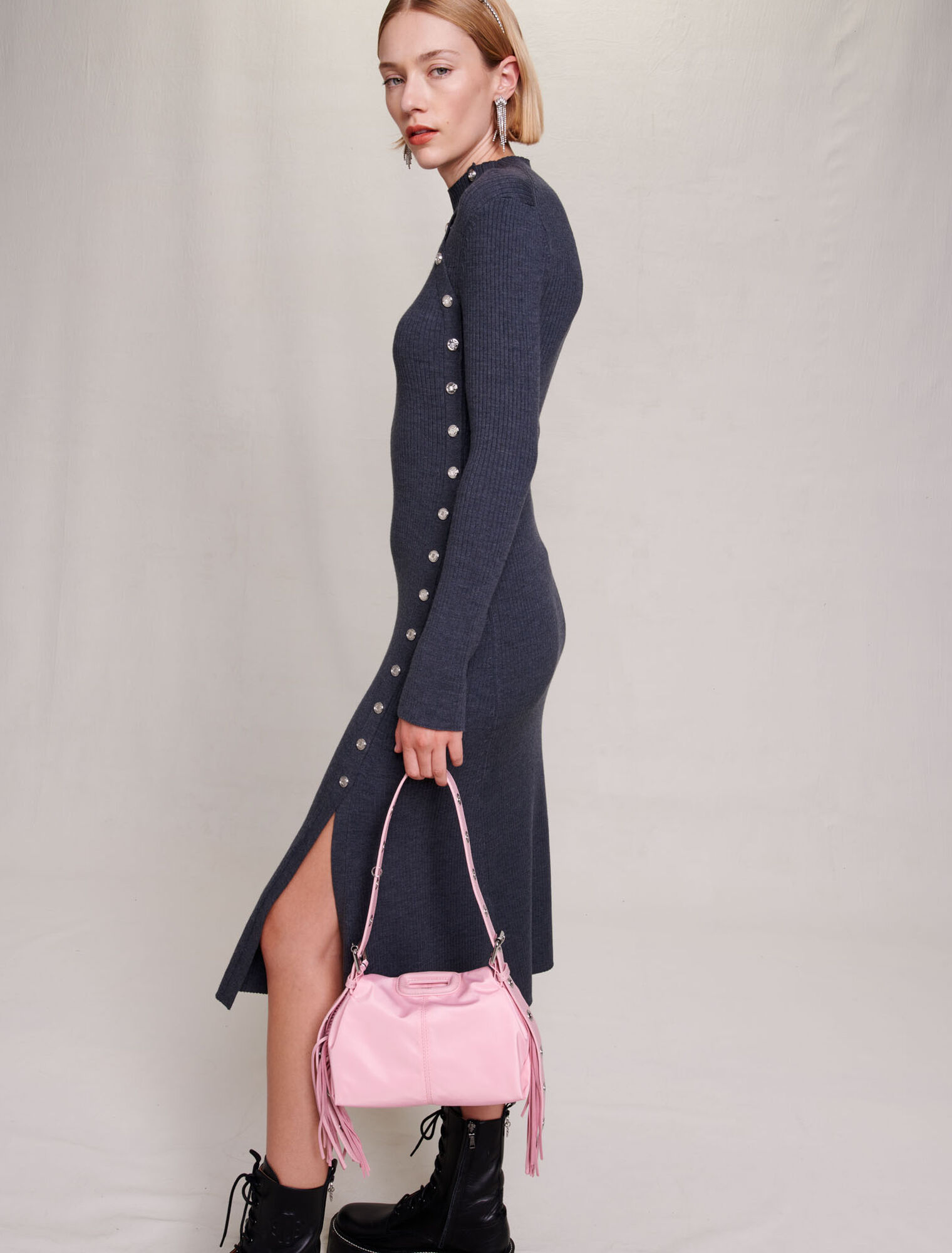 Robe longue en maille