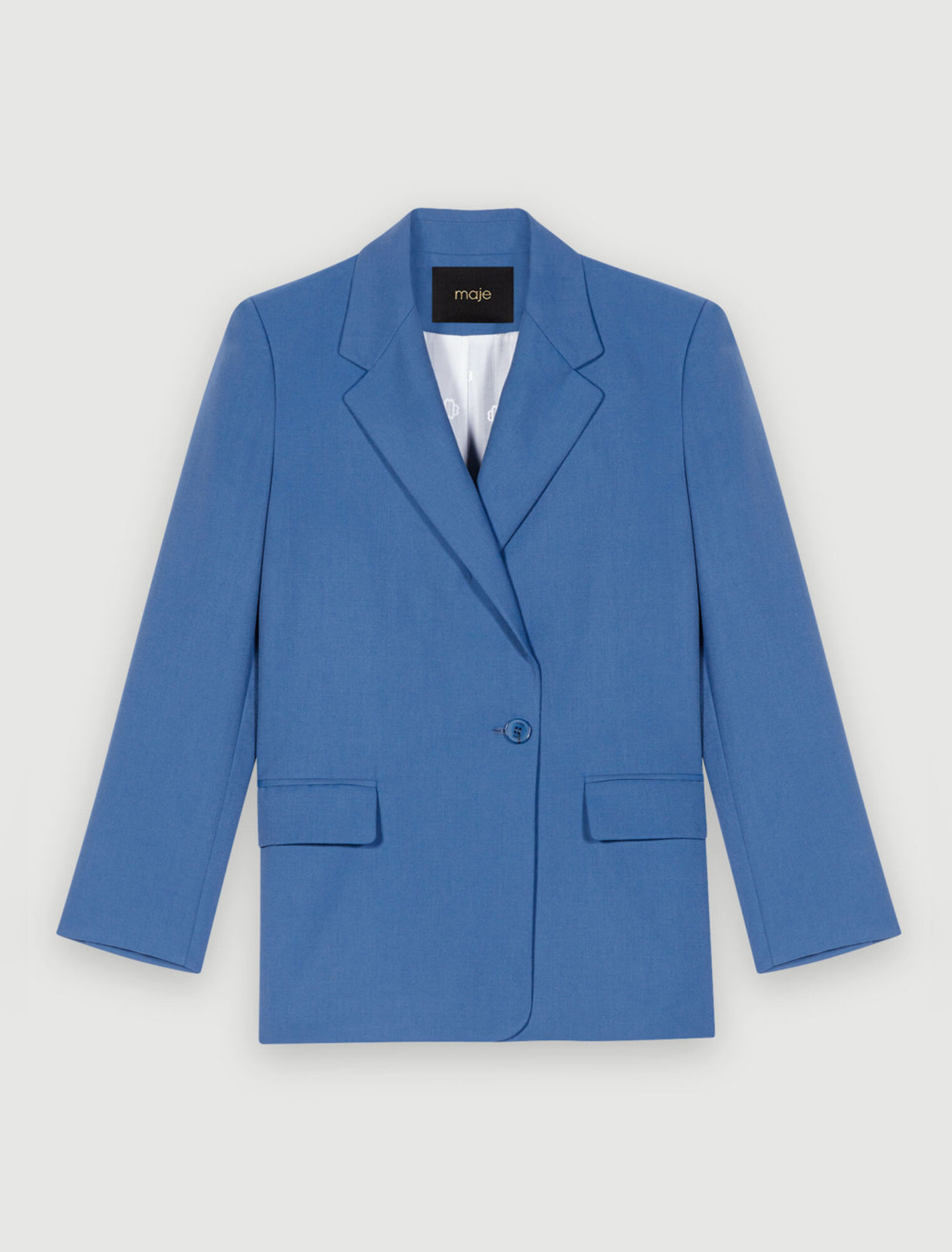 Veste de tailleur droite bleue
