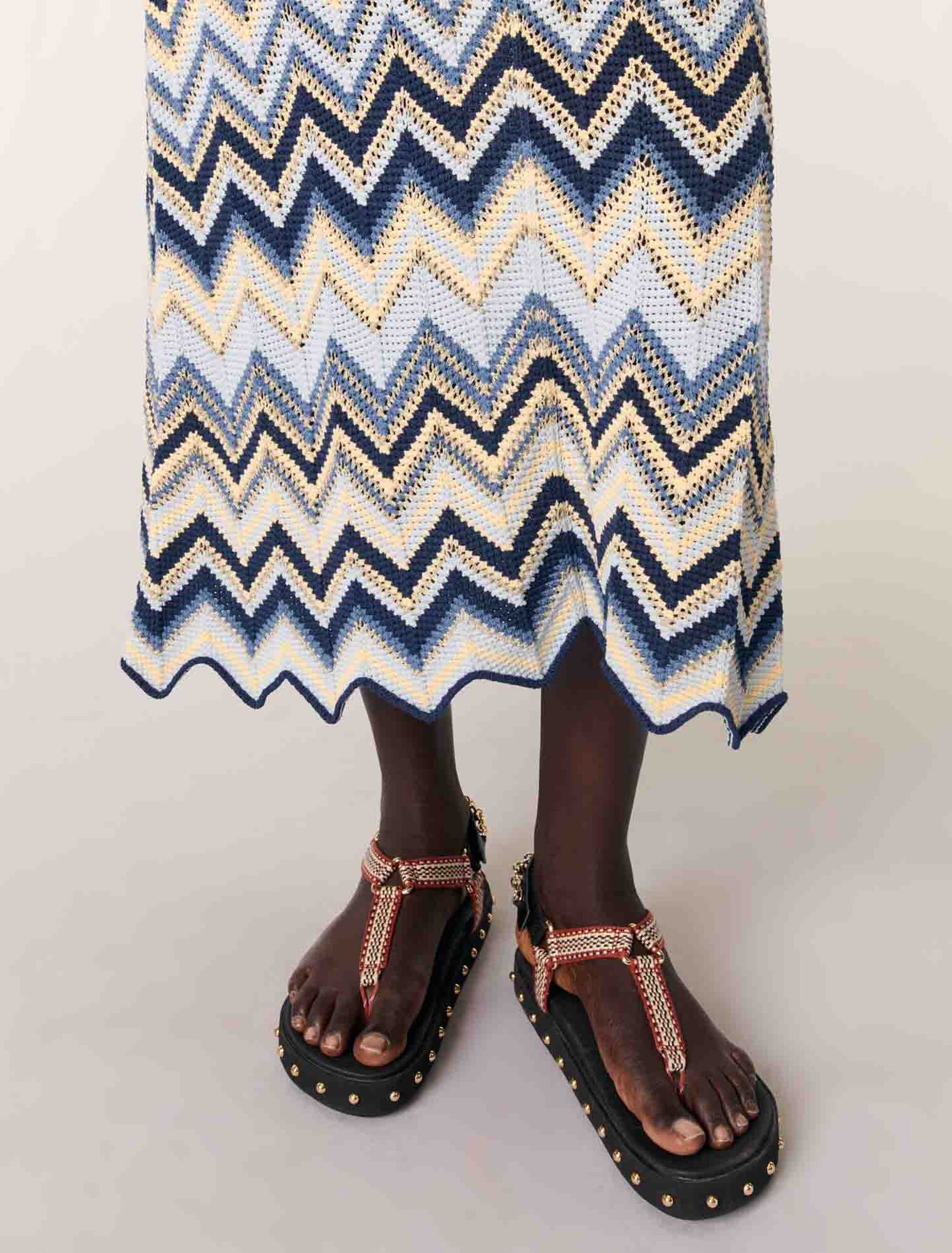 Robe longue en crochet