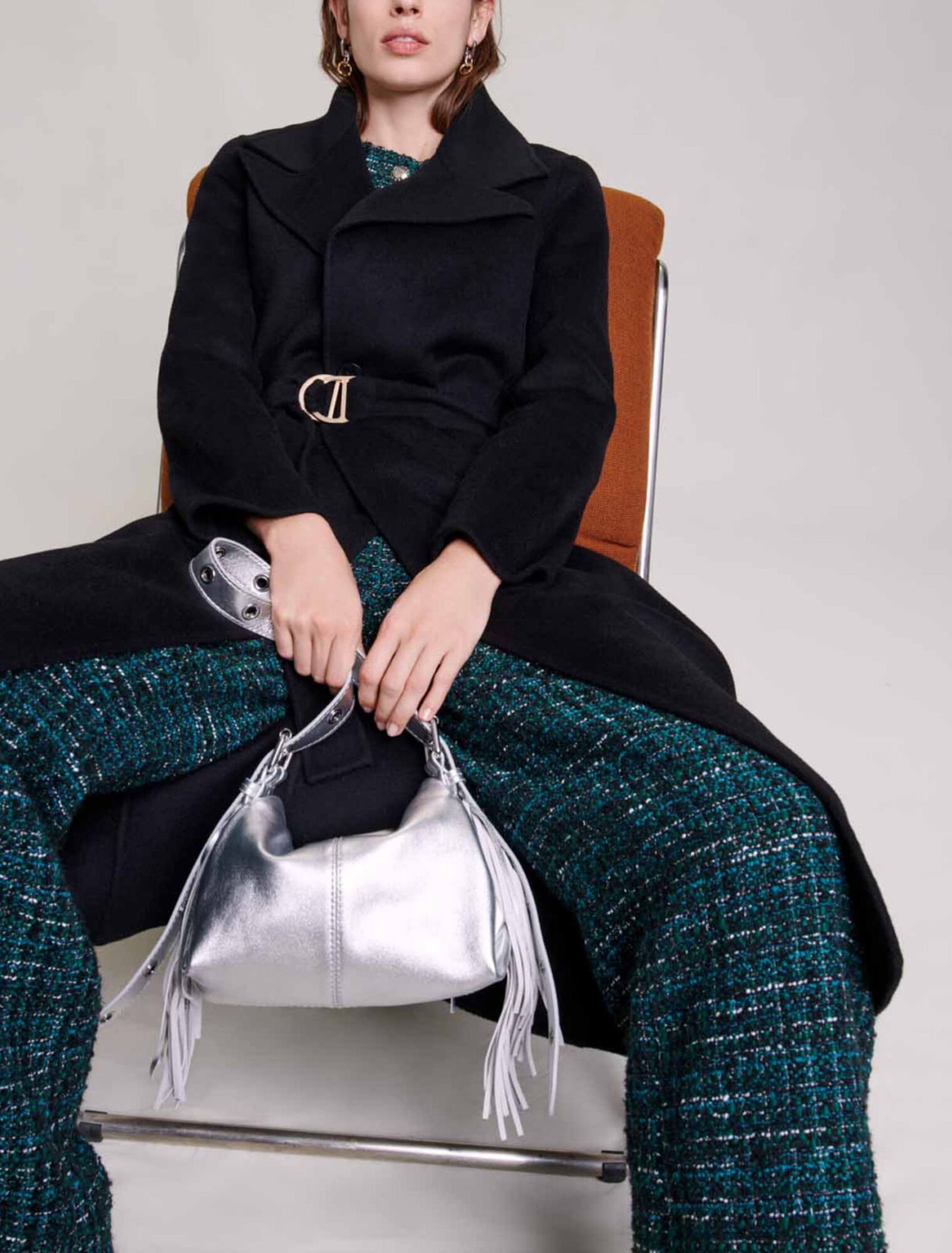 Belted double-faced coat