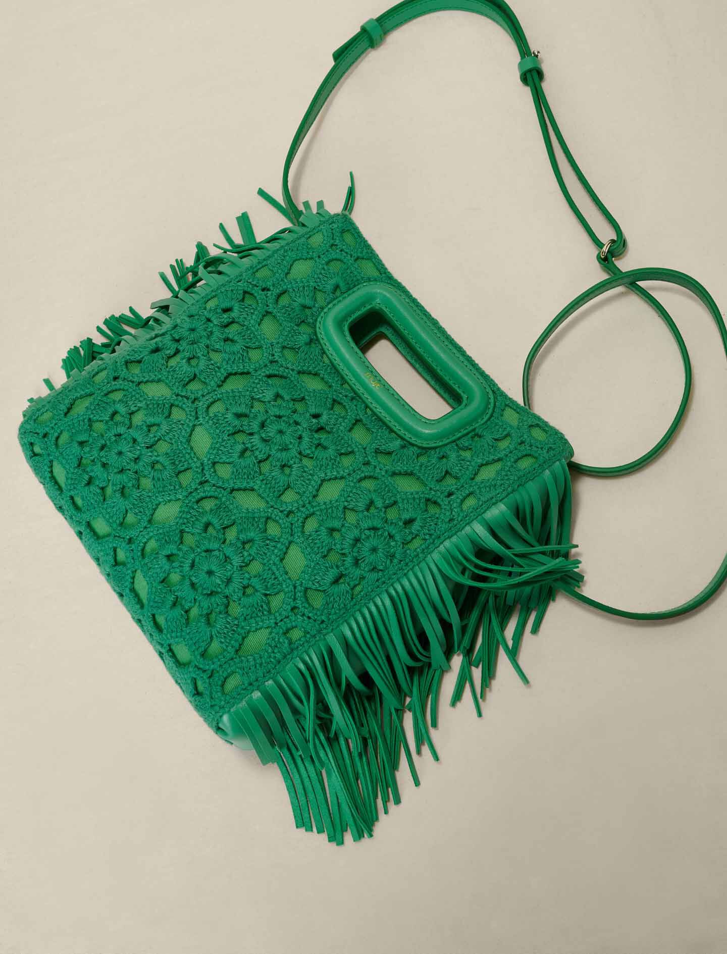 Crochet M bag Green For Women | Maje