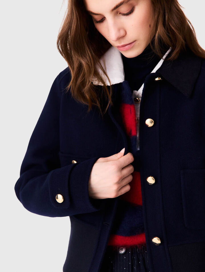 Blouson court en double face