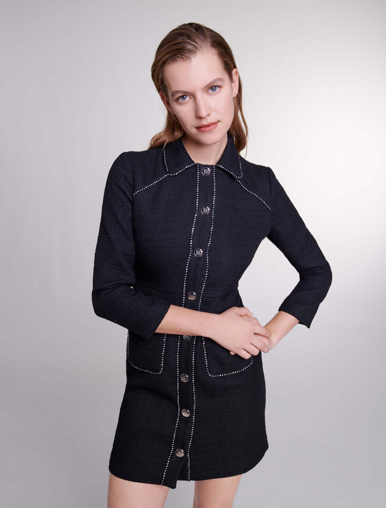 Robe courte en tweed