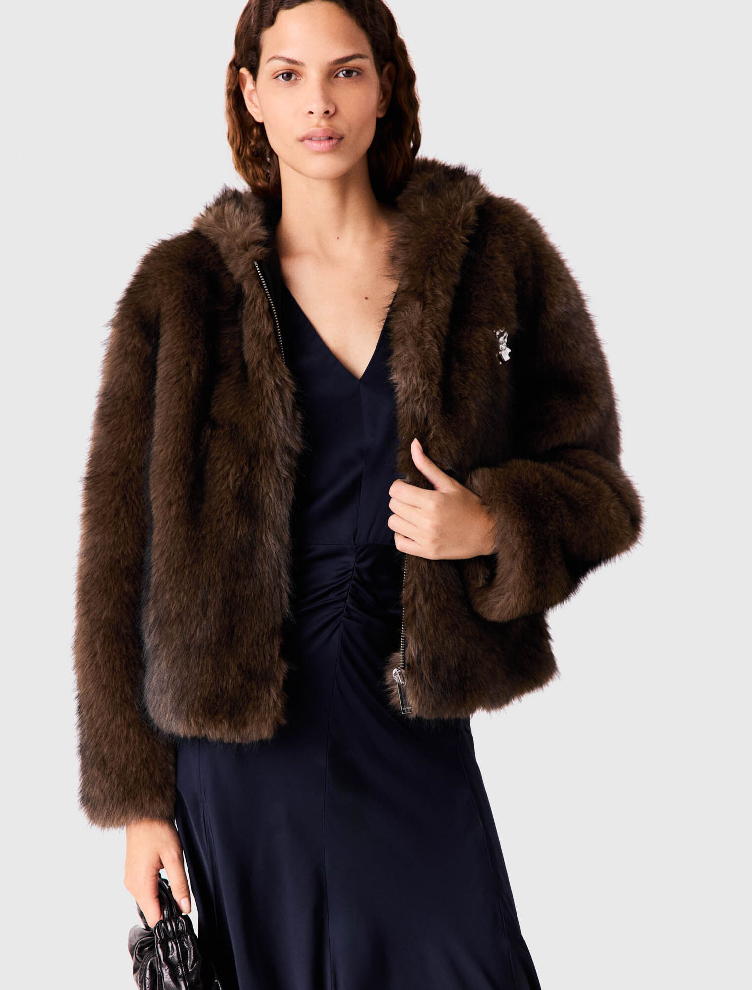 Blouson oversize en fausse fourrure