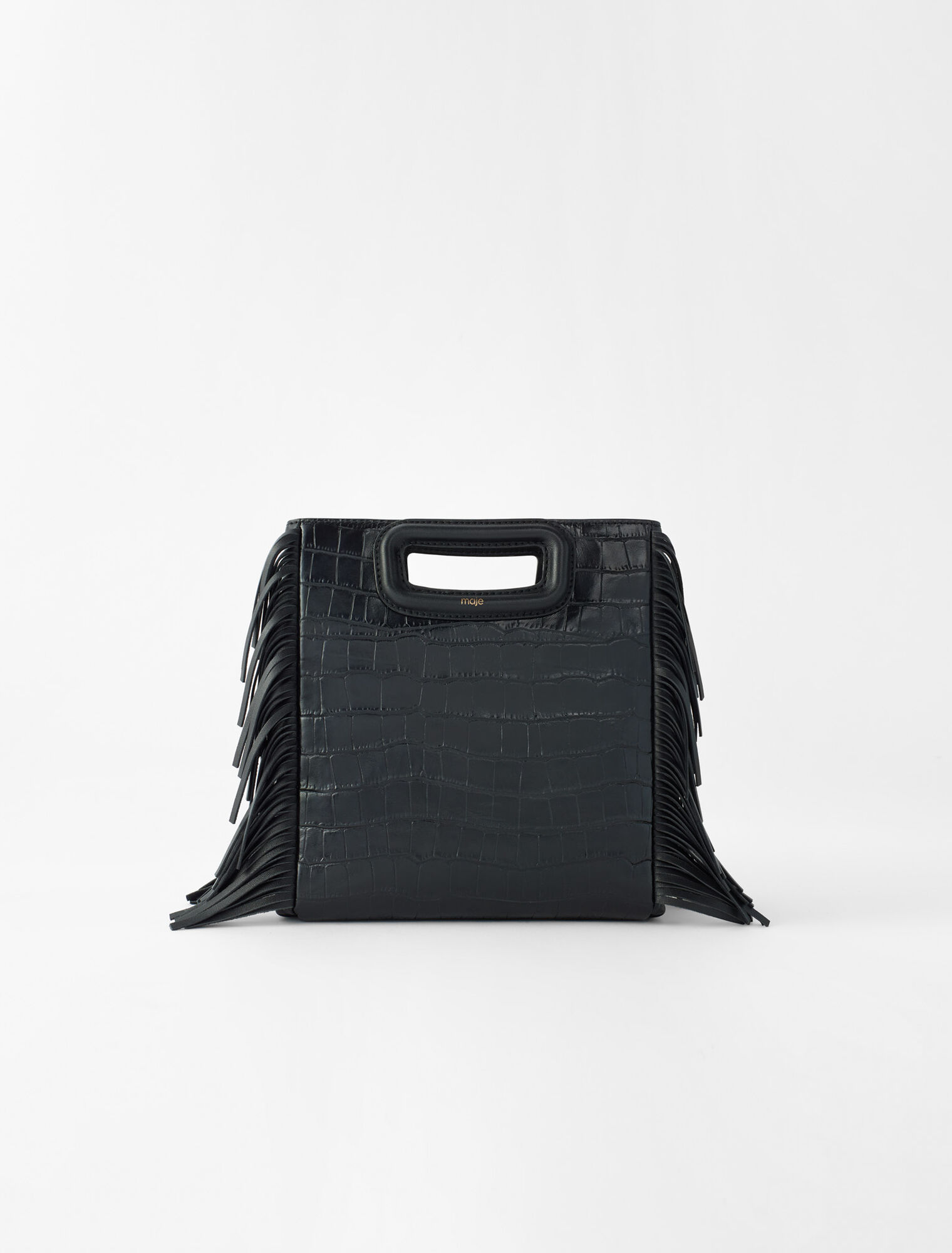 Sac M en cuir croco