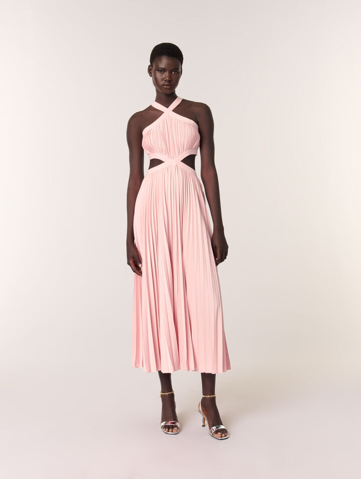 Pleated maxi dress