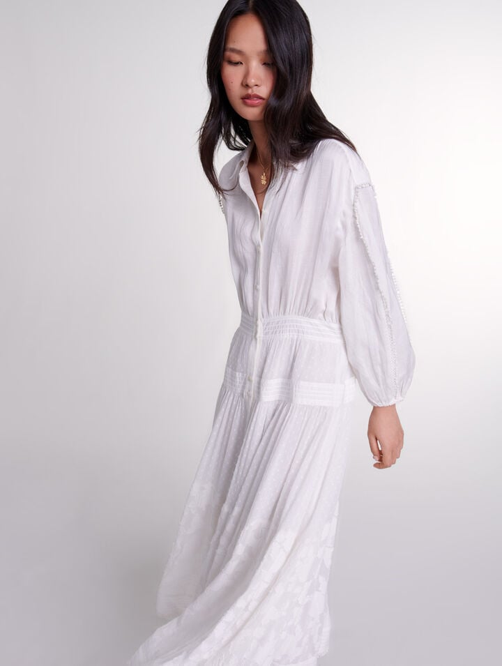Robe longue en patchwork de coton