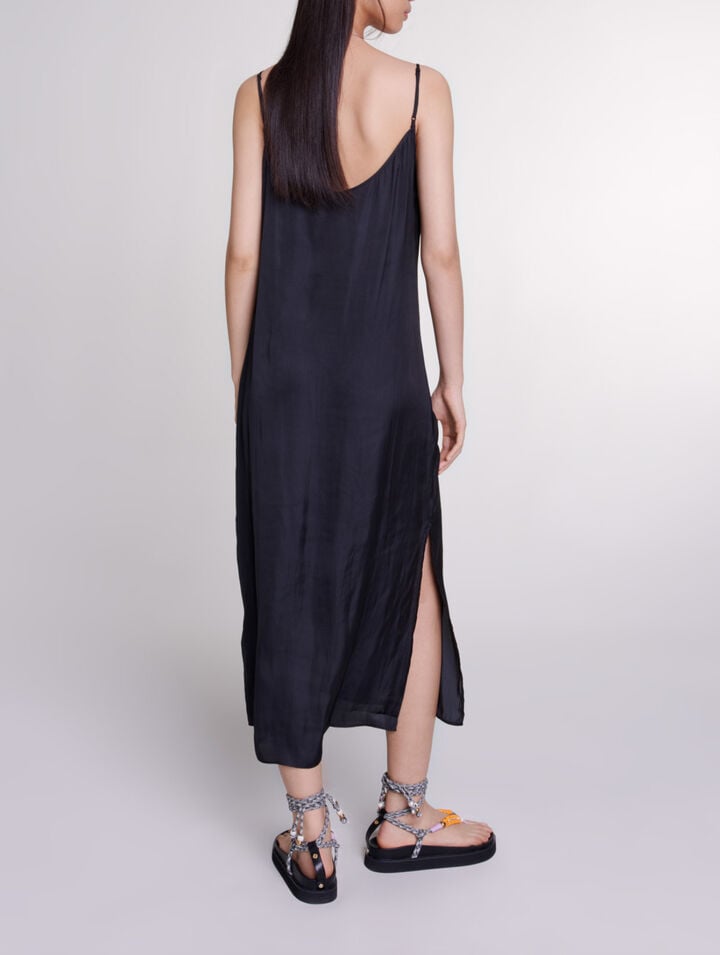 Long satin dress