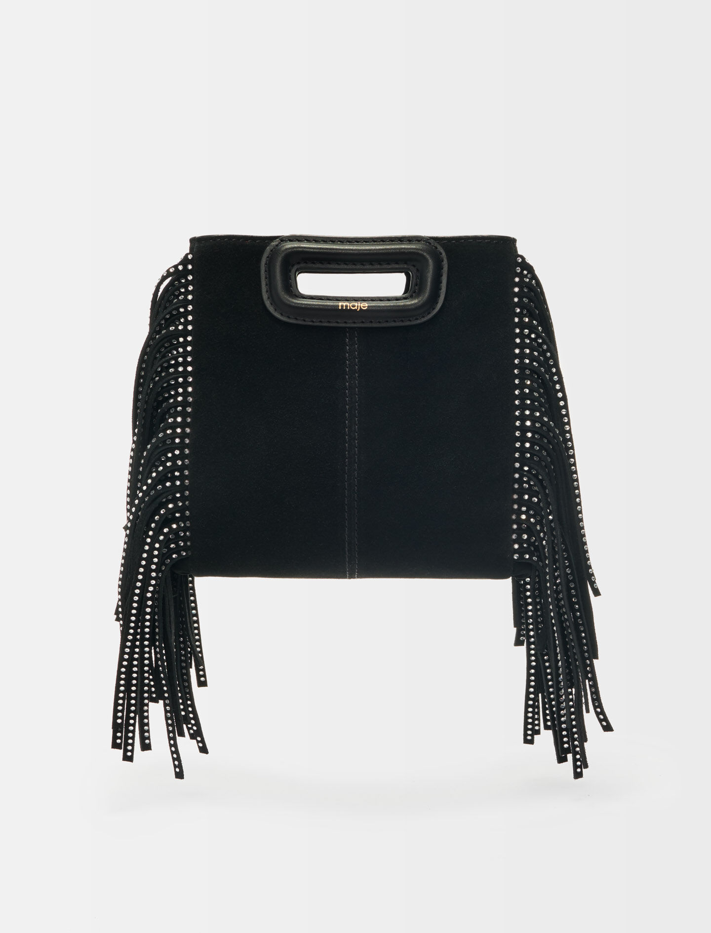Small black suede handbag clearance