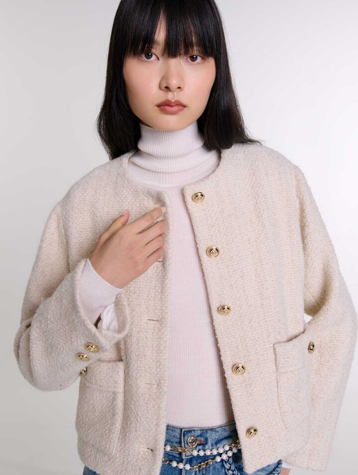 Veste courte en tweed