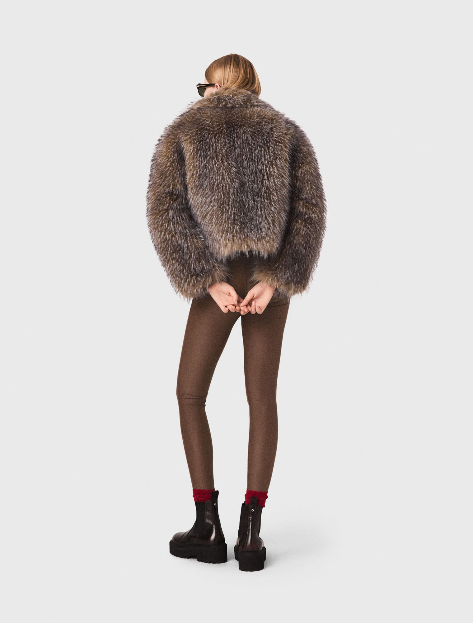 Short faux fur coat
