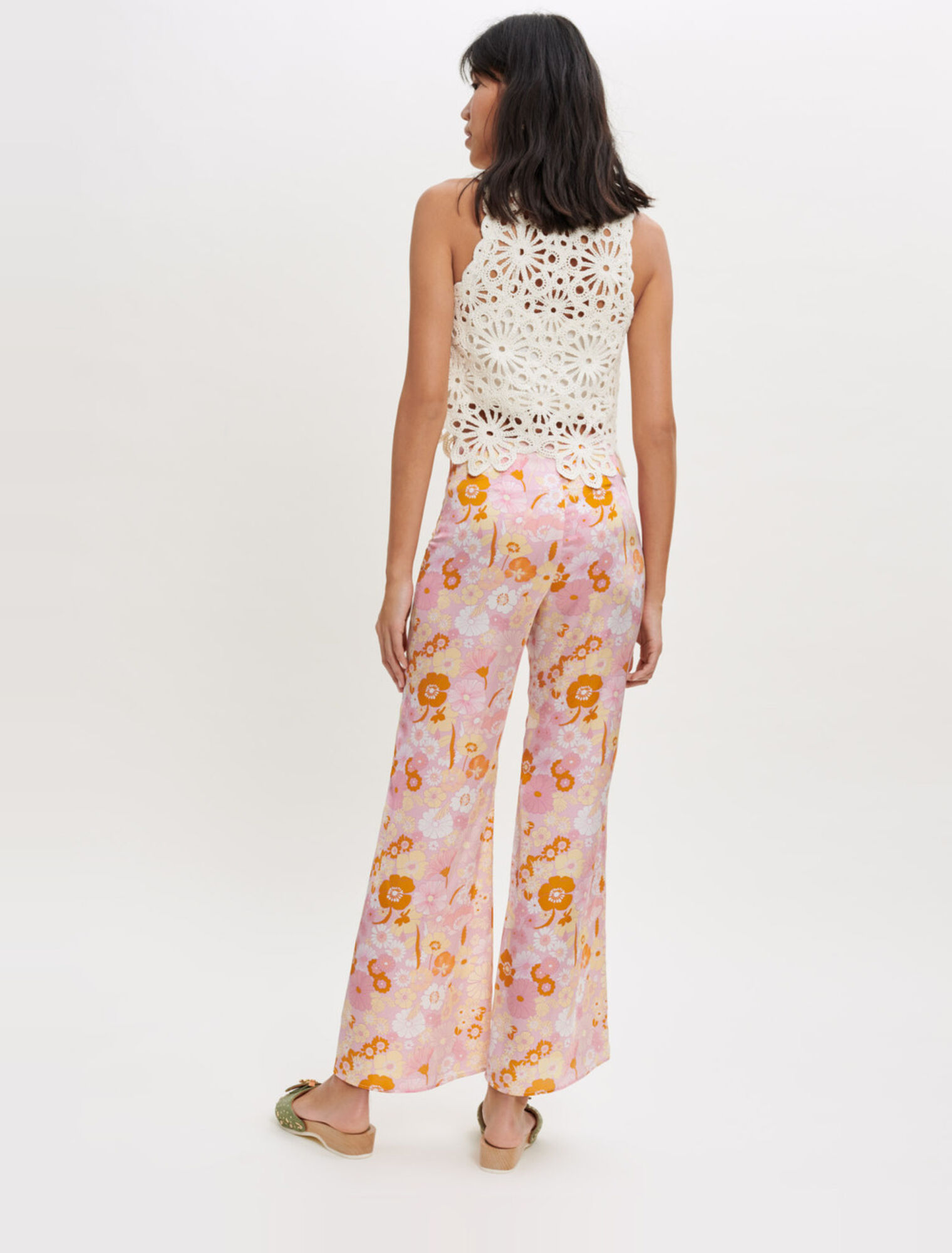 Fluid Flower Power print pants