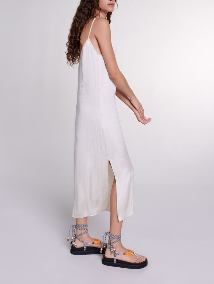 Long satin dress