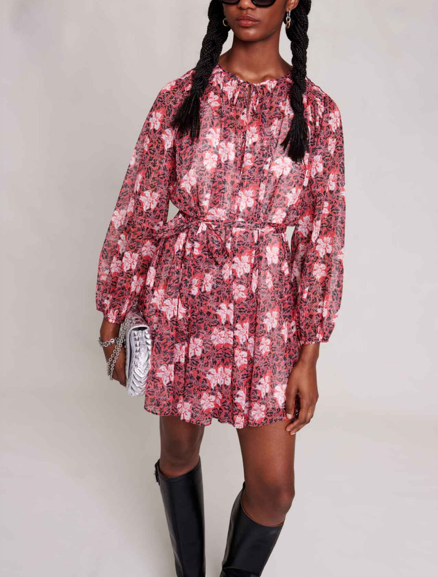 Robe courte fleurie