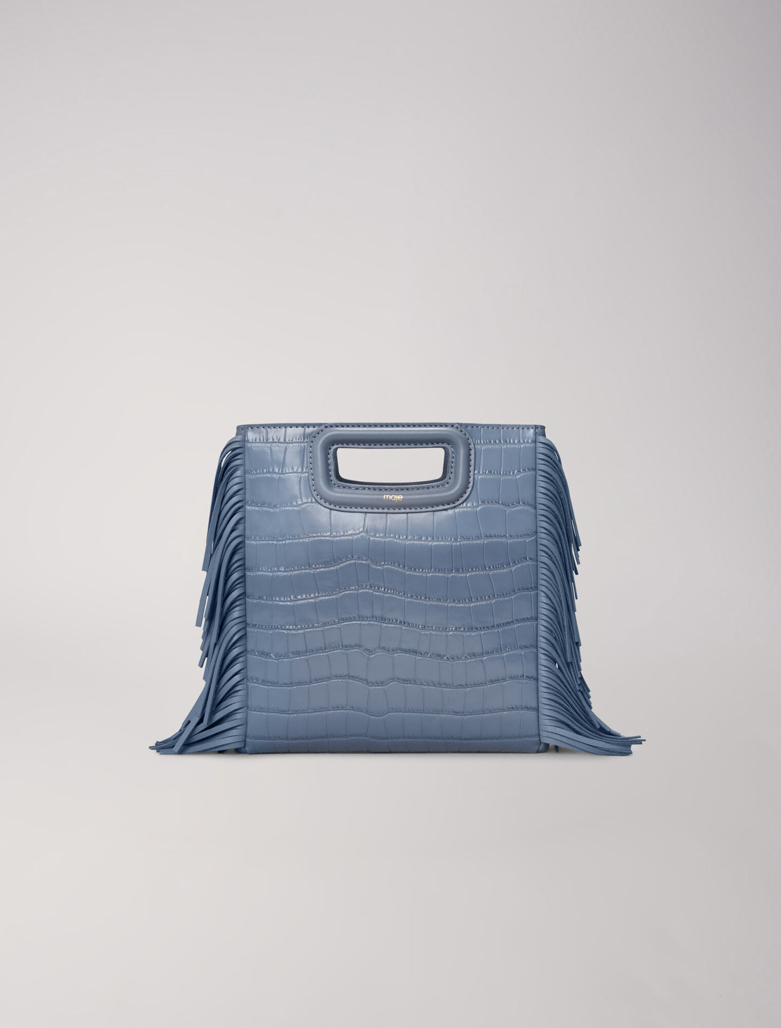 M bag in crocodile-effect leather