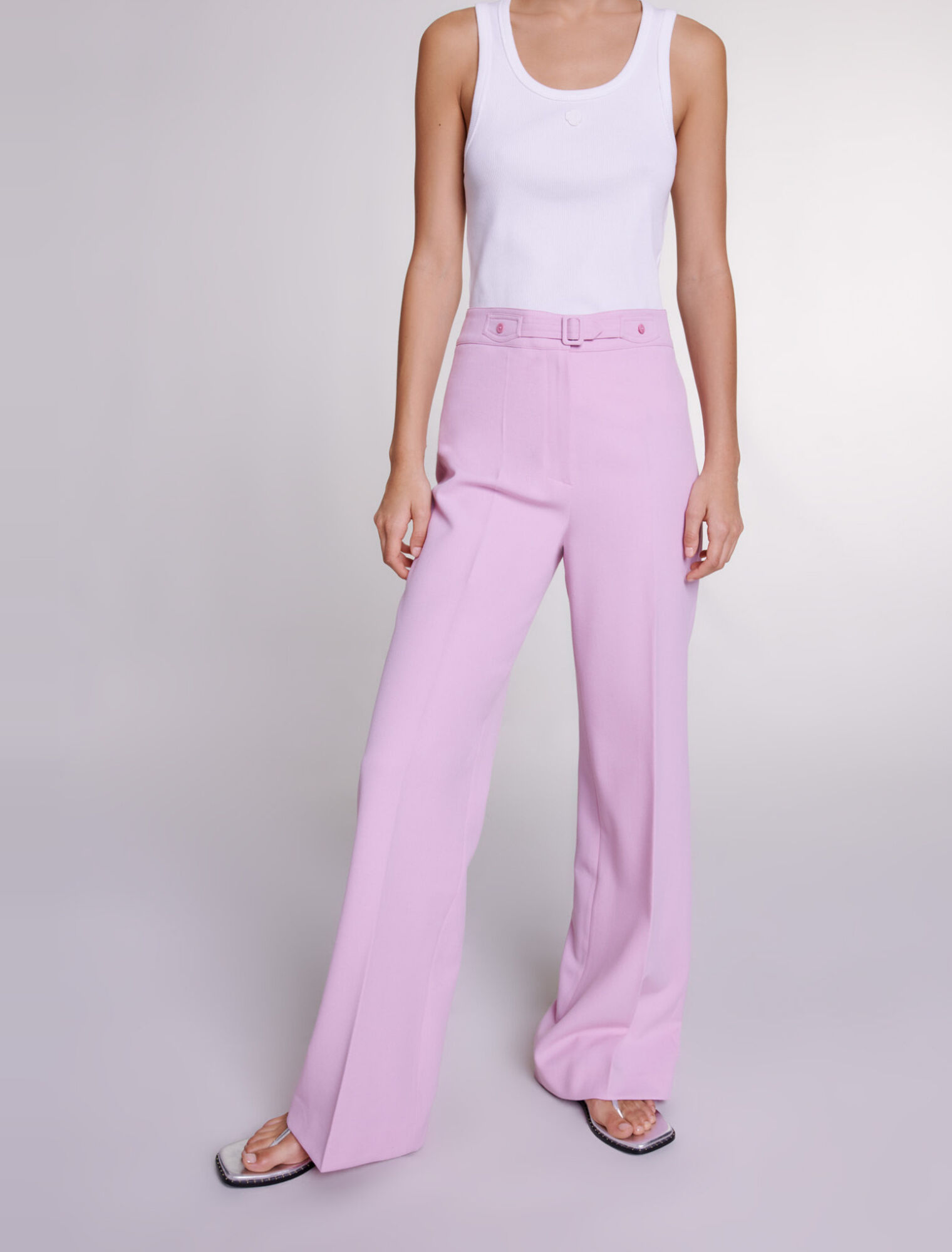 Wide-leg suit trousers