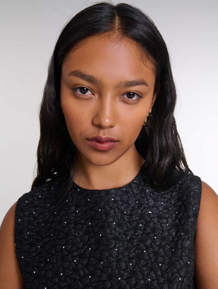 Combinaison trompe l'œil strassée