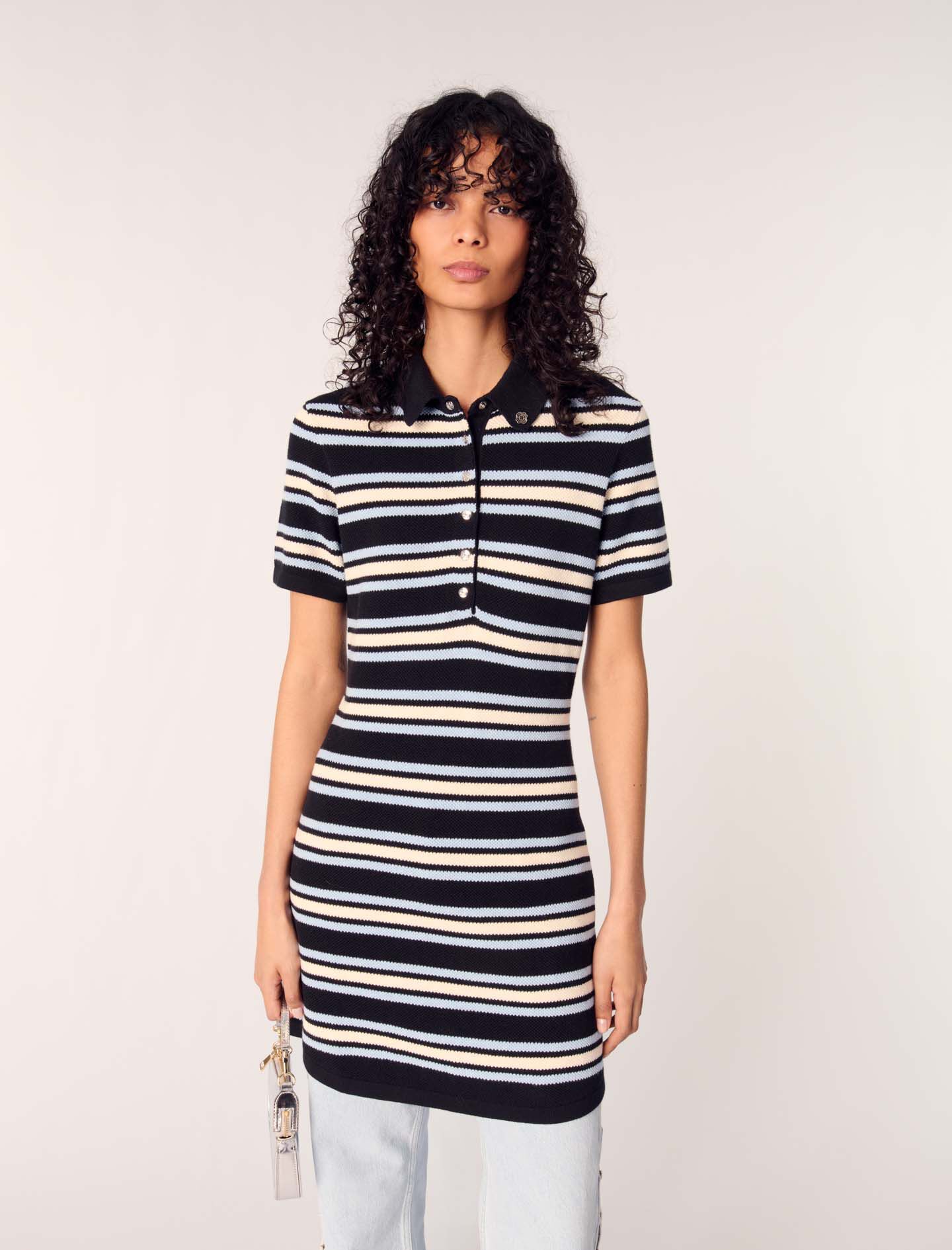 French Sleeve Polo Mini Dress M 新品　未使用 Maje_MFPRO04028-Q006_F_1.jpg