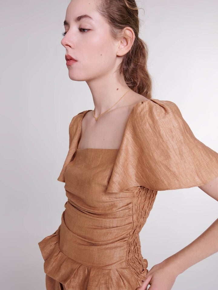 Ruffled linen top