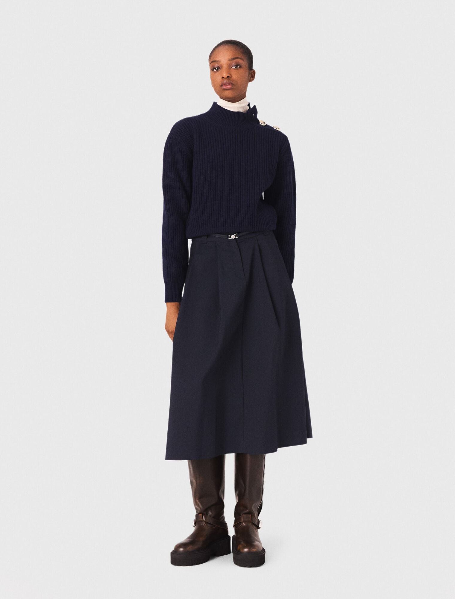 Pull en laine à col roulé