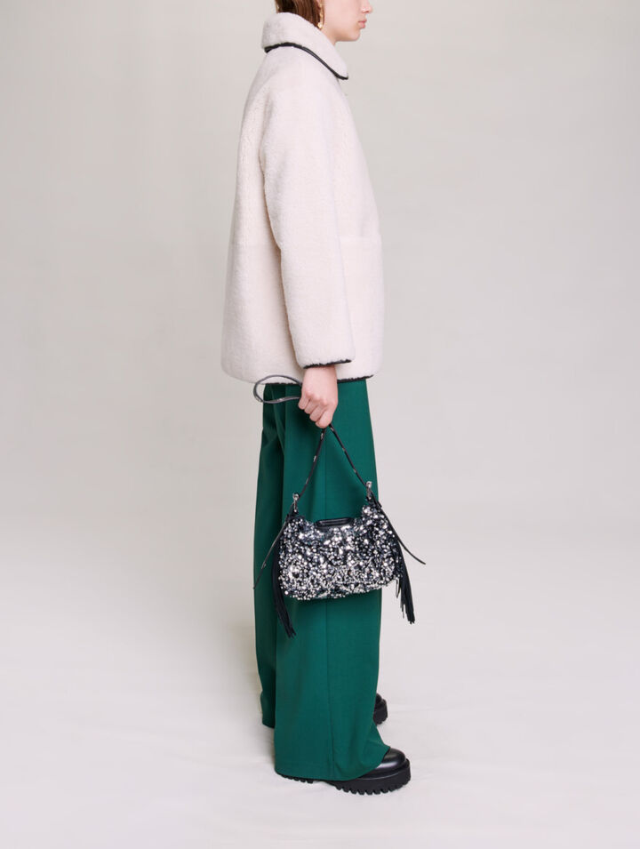 Manteau mi-long shearling