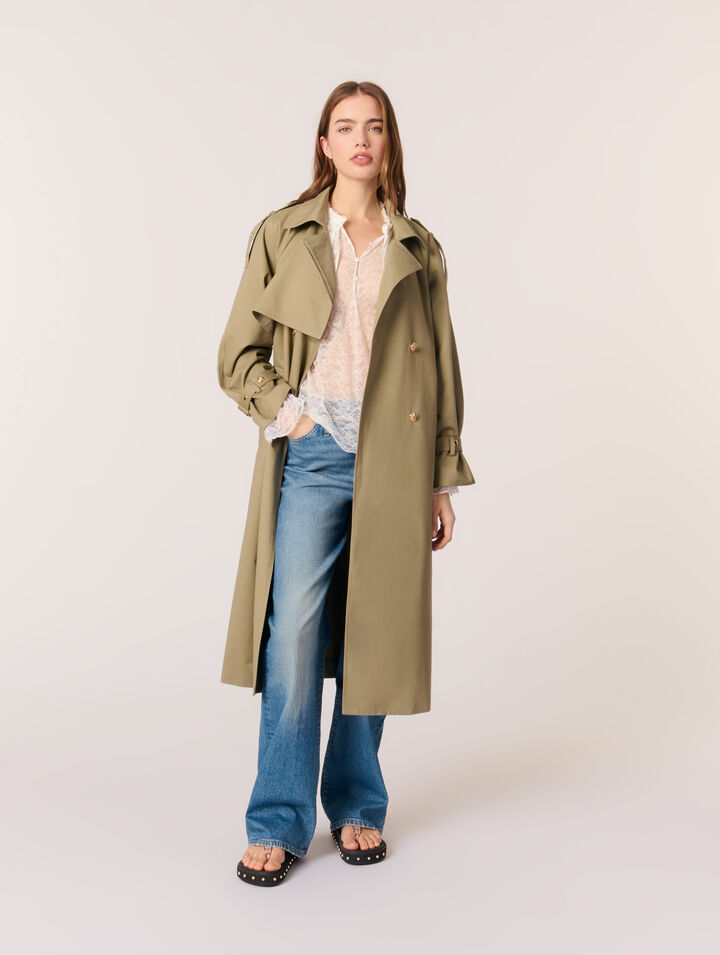 Studded trench coat