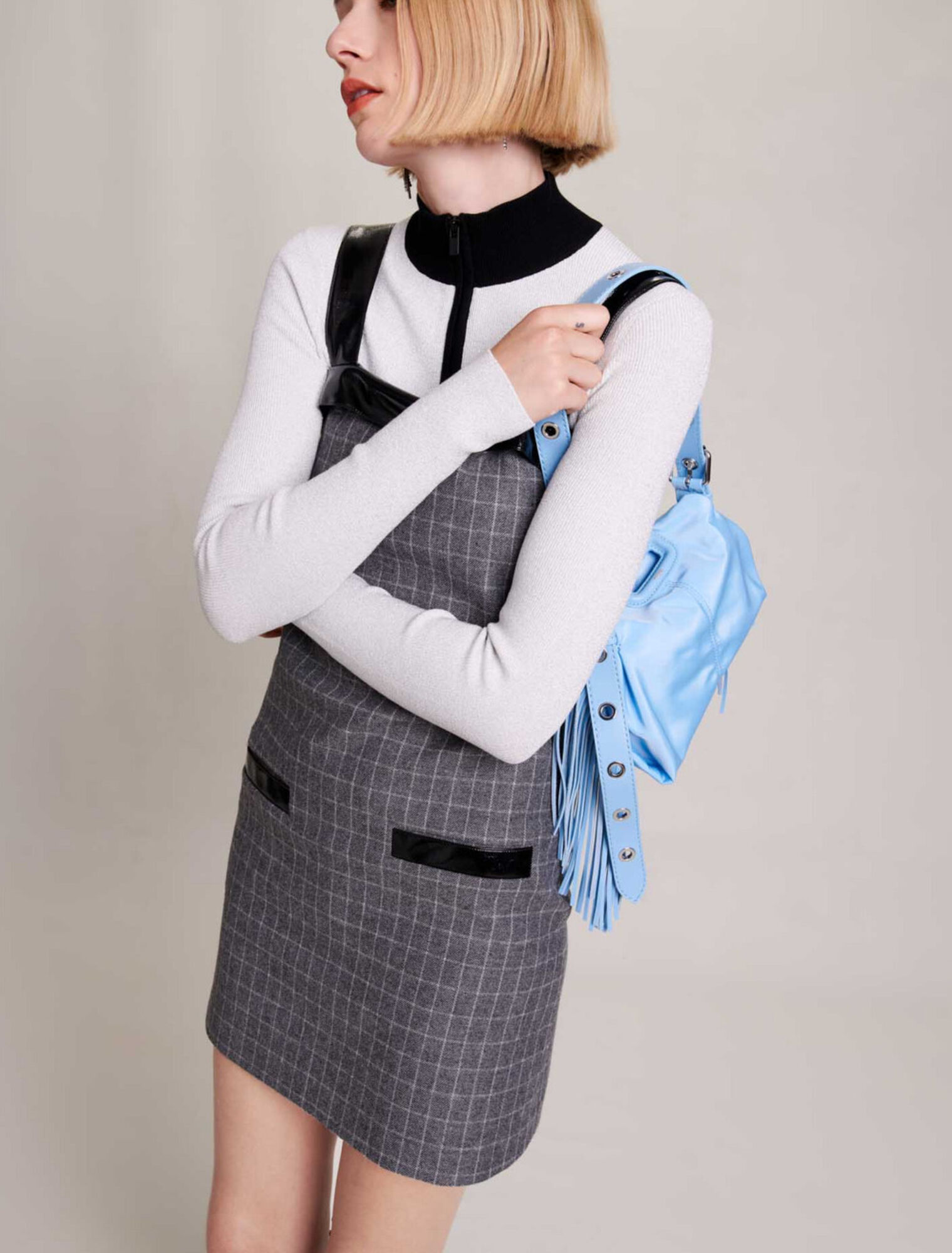 Short checked dress
