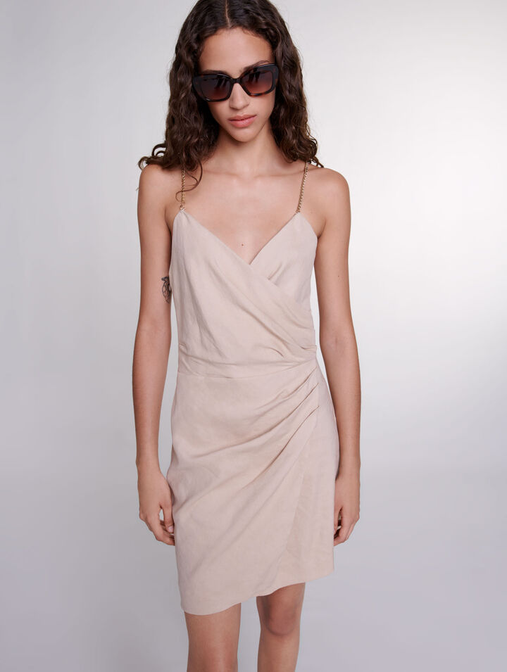 Robe courte drapée