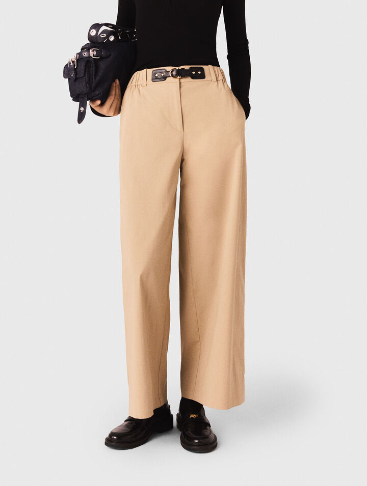 Pantalon large en coton