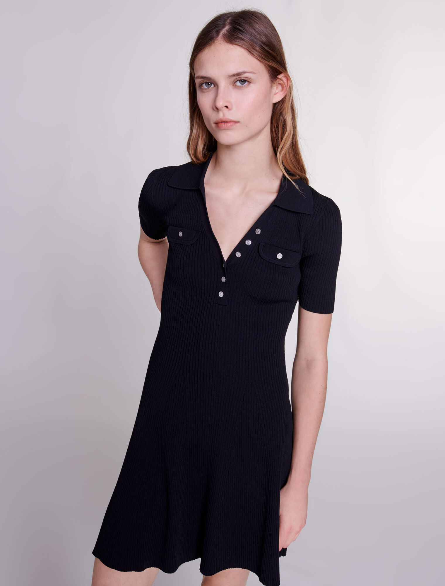 Robe courte en maille