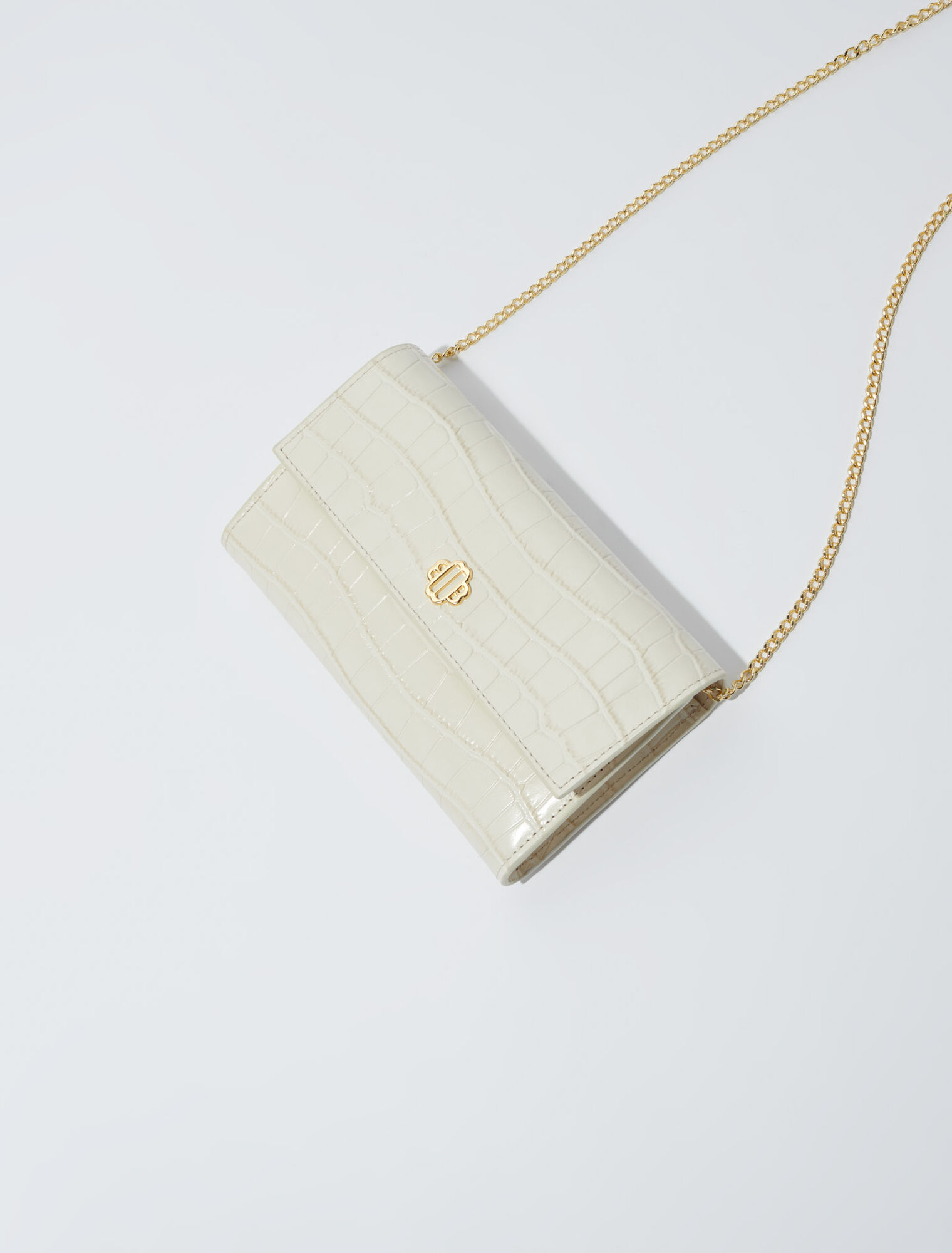 Sac en cuir embossé effet croco