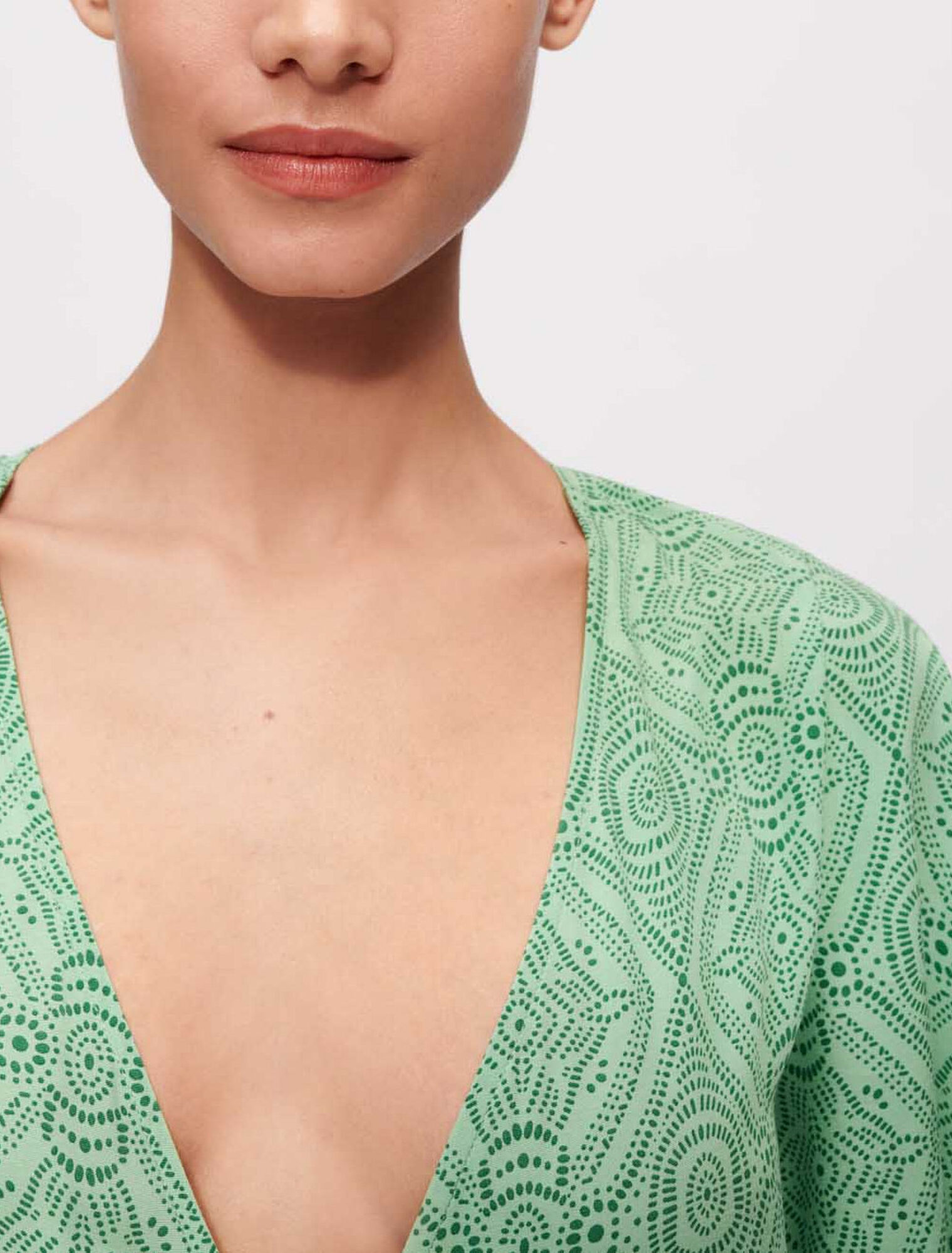Fluid printed scarf dress