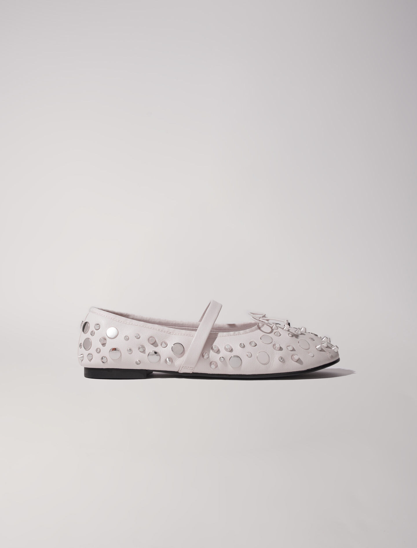 Studded ballet flats Ecru For Women Maje