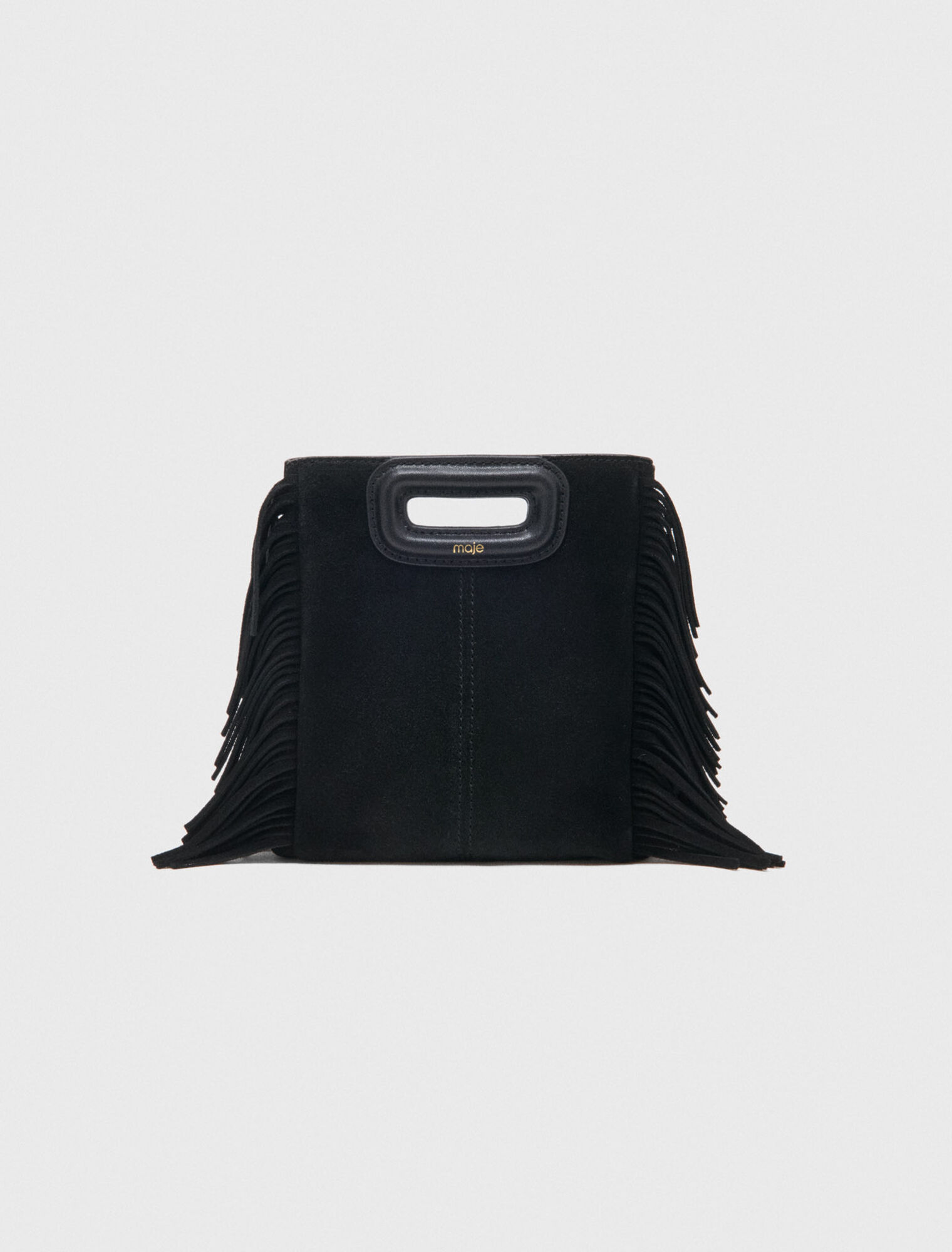 Suede mini M bag