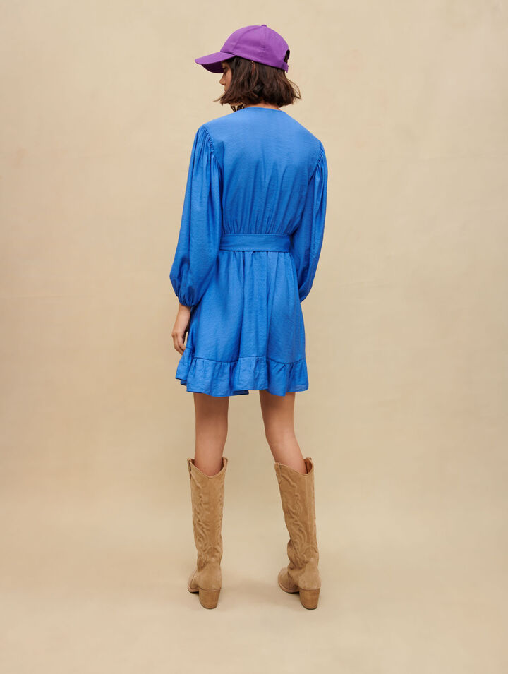 Robe courte à volant