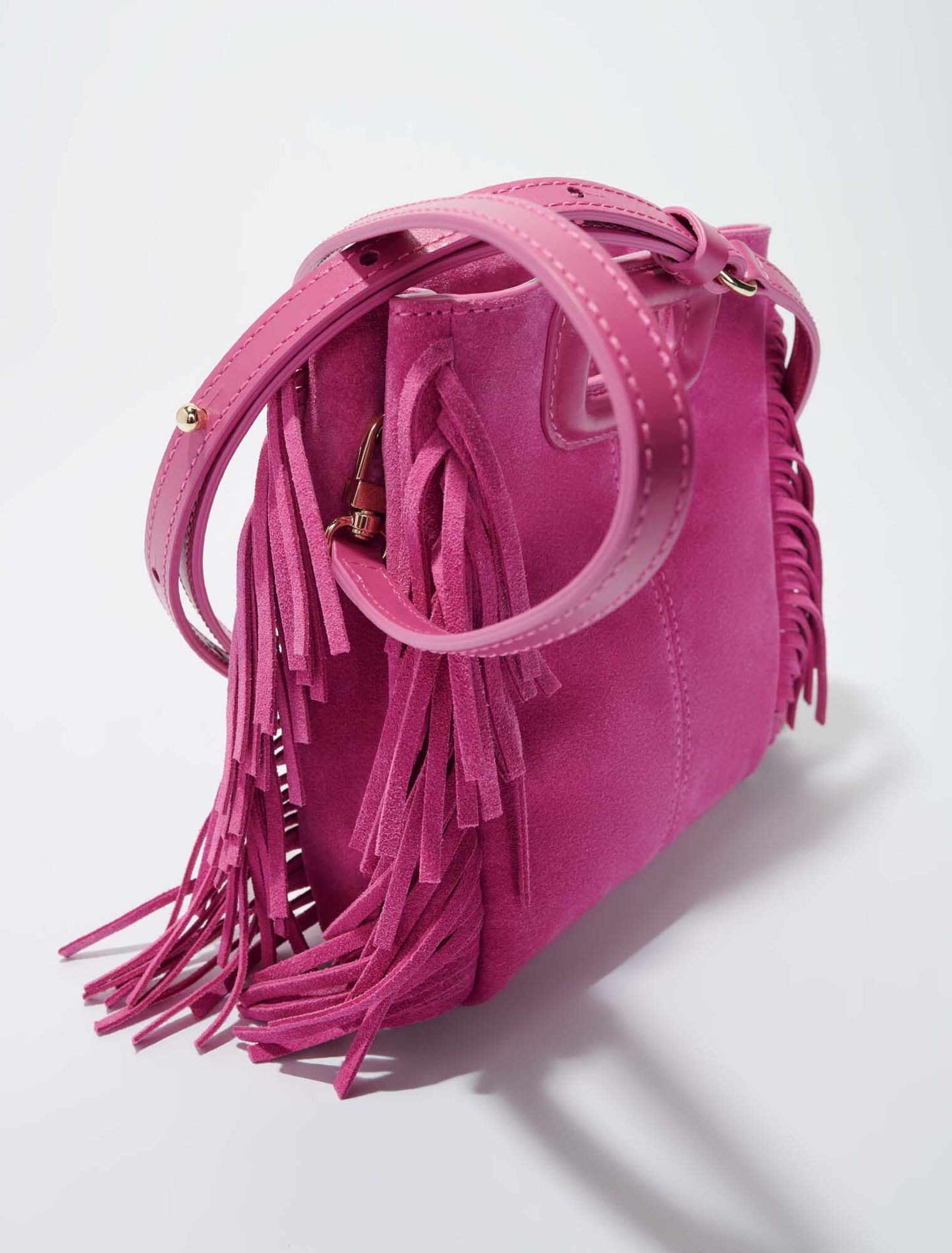 M mini bag in suede leather
