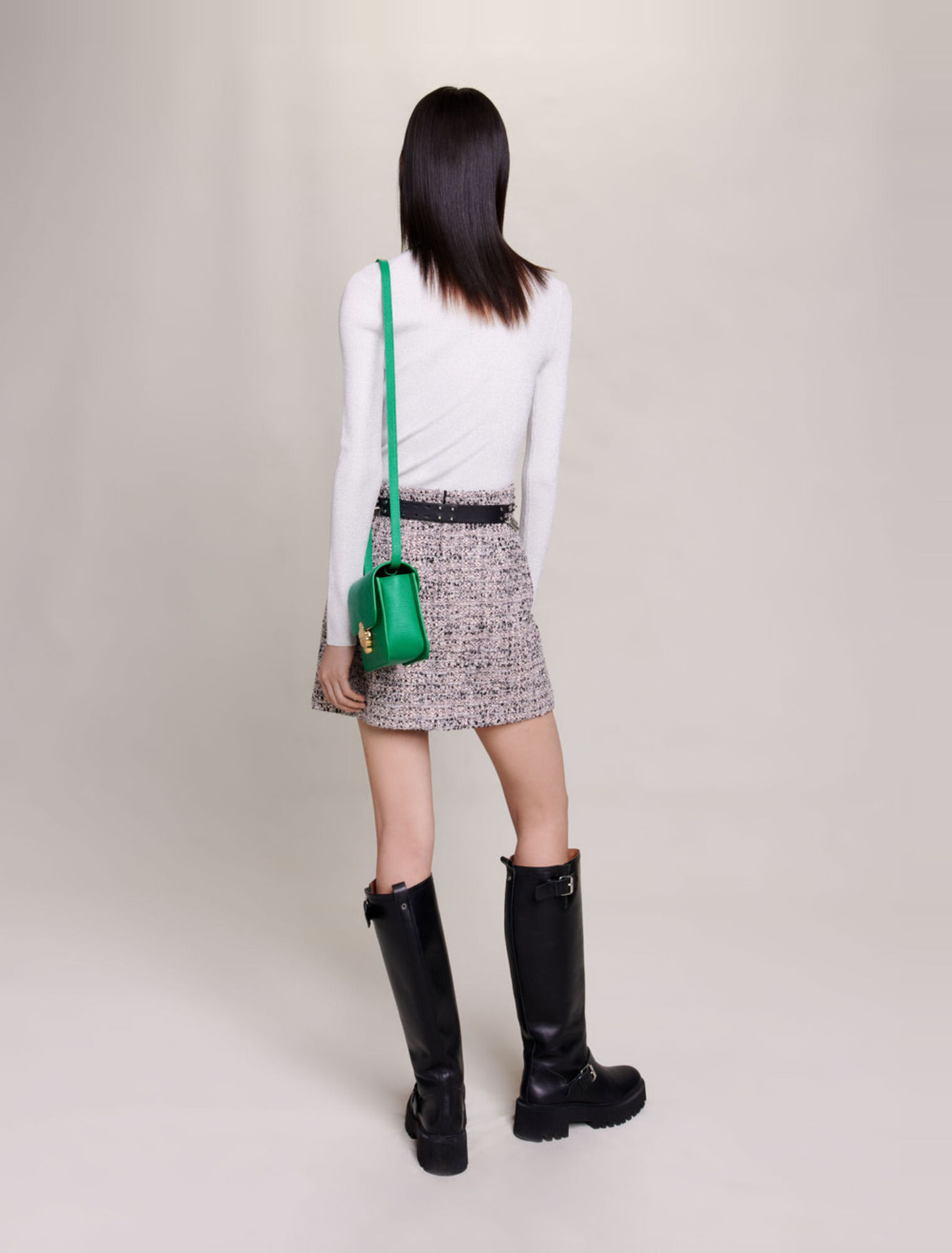 Jupe courte tweed