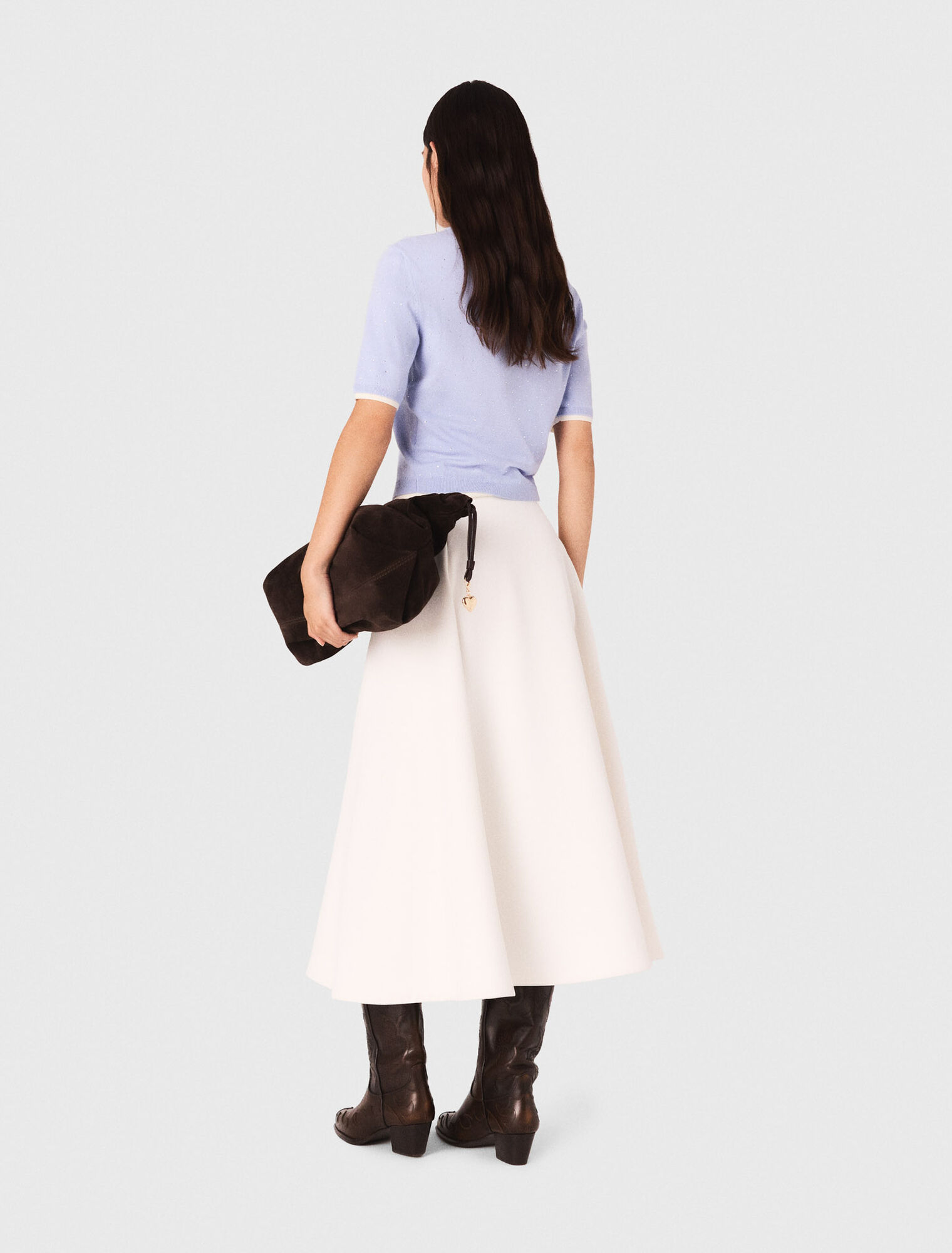 100% wool short-sleeve sweater