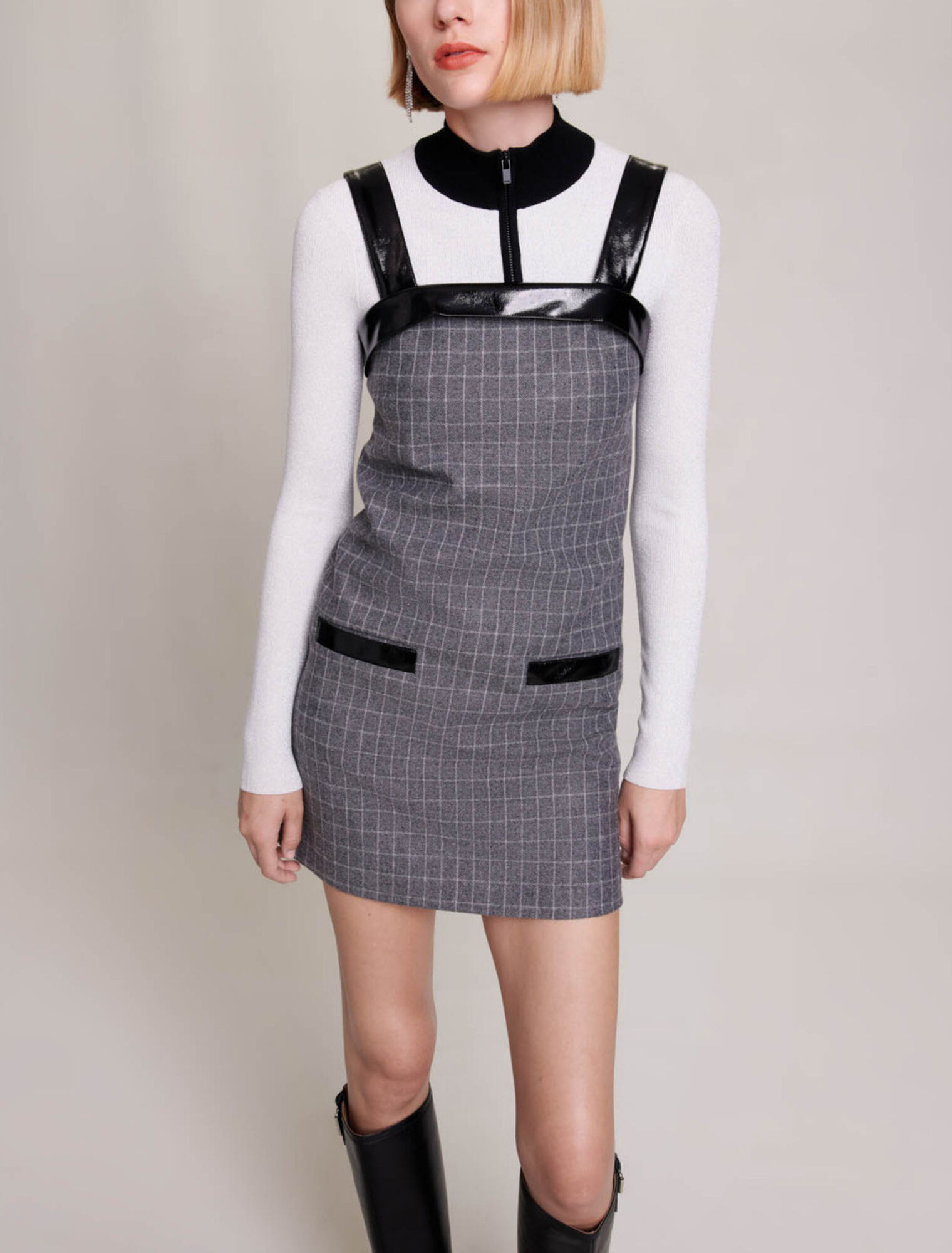 Short checked dress