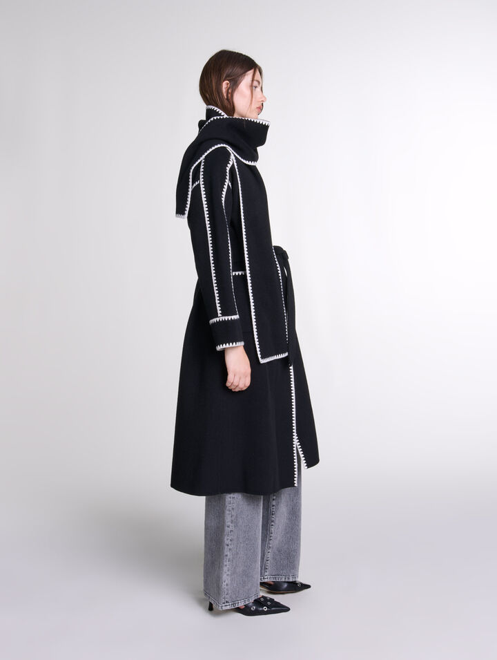 Two-tone double-faced coat