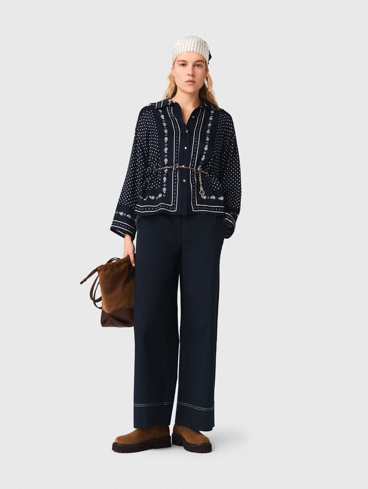 Chemise fluide imprim&eacute;e