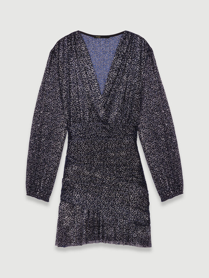 Robe en lurex drapée