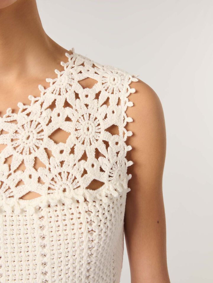 Robe courte en crochet