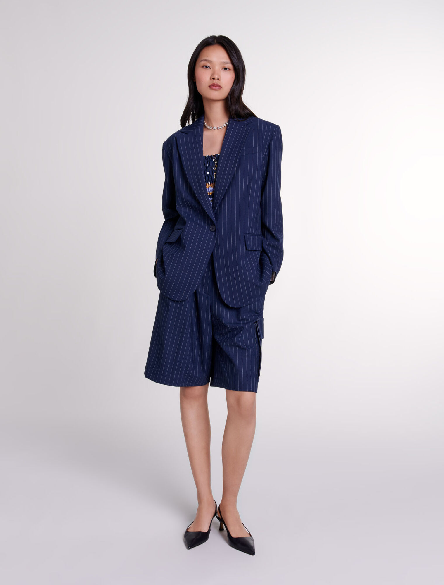 Veste de tailleur à rayures