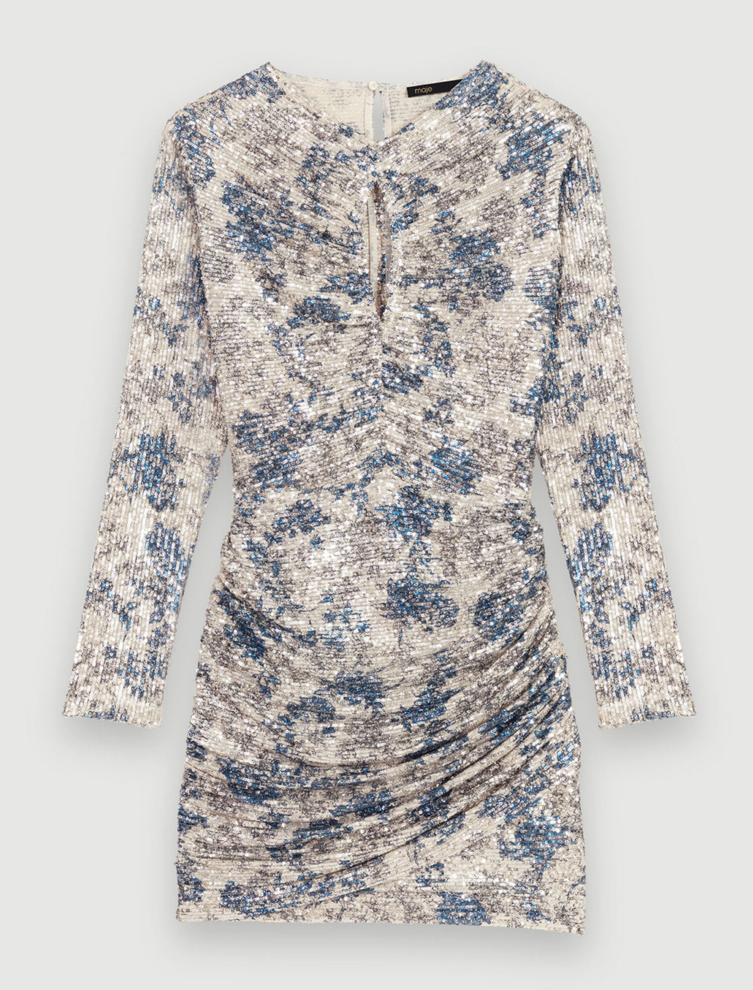 Robe drapée à paillettes