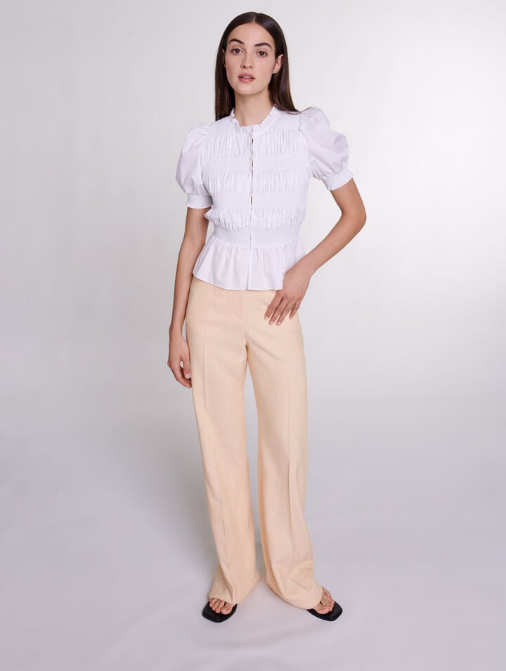 Smocked shirt