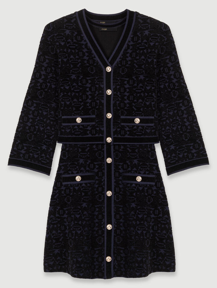 Robe 2-en-1 en maille velours