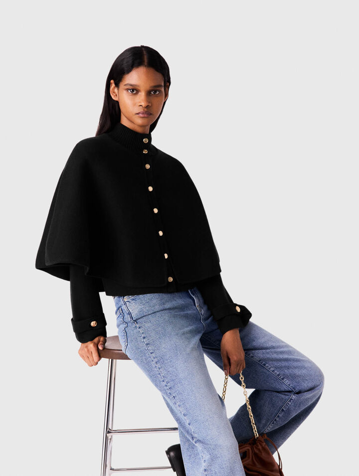 Cape-effect cardigan