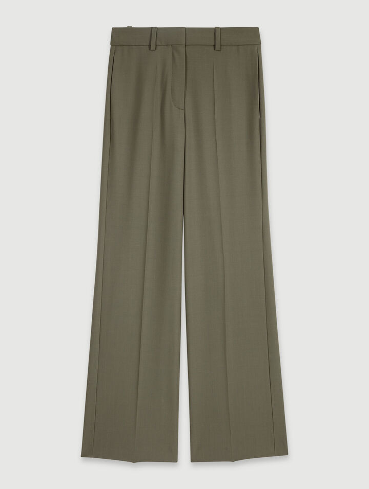 Straight-leg suit trousers